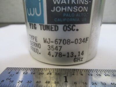 Watkins Johnson Yig Tuned Oscilaltor 13 GHz EMI Rohde Unit