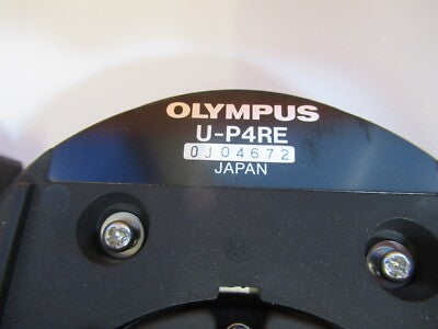 OLYMPUS JAPAN U-P4RE NOSEPIECE OPTICS MICROSCOPE PART AS PICTURED &5M-A-02