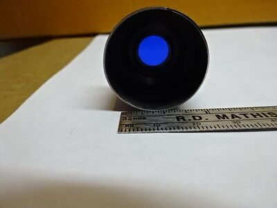 MICROSCOPE PART MOUNTED LENS BLUE FILTER BAUSCH LOMB OPTICS AS IS #81-69