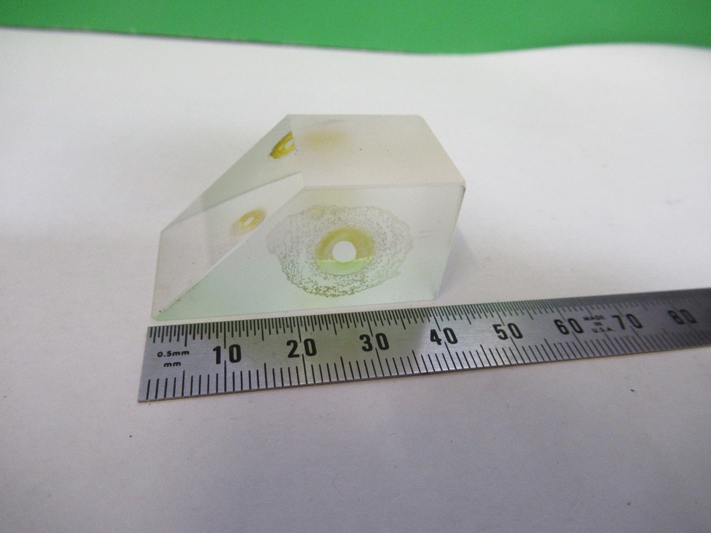 ANTIQUE BAUSCH LOMB GLASS PRISM OPTICS MICROSCOPE PART AS PICTURED  V3-A-56