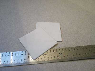 LOT 2 EA ALUMINA SQUARES 0.025" THICK 1"x1"  BIN#RED