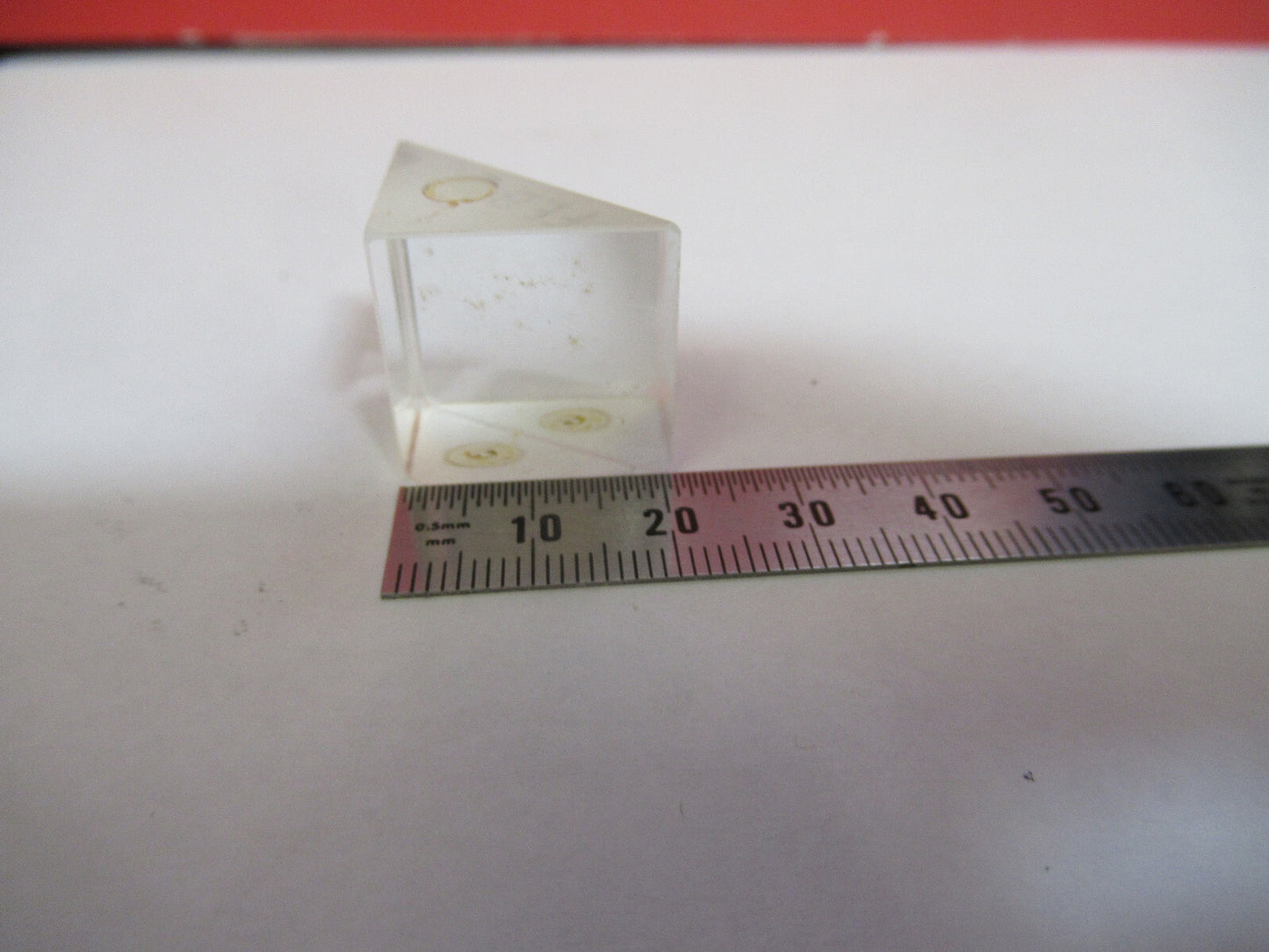 BAUSCH LOMB OPTICS GLASS PRISM MICROSCOPE PART AS PICTURED #S5-A-07