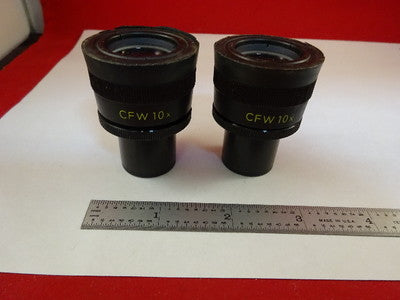 Microscope Part Lot Pair Eyepiece Ocular Nikon Cfw 10X Optics