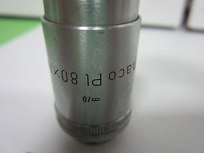 MIKROSKOPTEIL OBJEKTIV LEITZ DEUTSCHLAND PHACO 80X INFINITY OPTICS BIN#A9-C-9