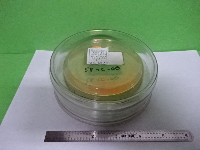 OPTICAL ZERODUR DICHROIC MIRROR [chip on back] LASER OPTICS AS IS #58-C-06