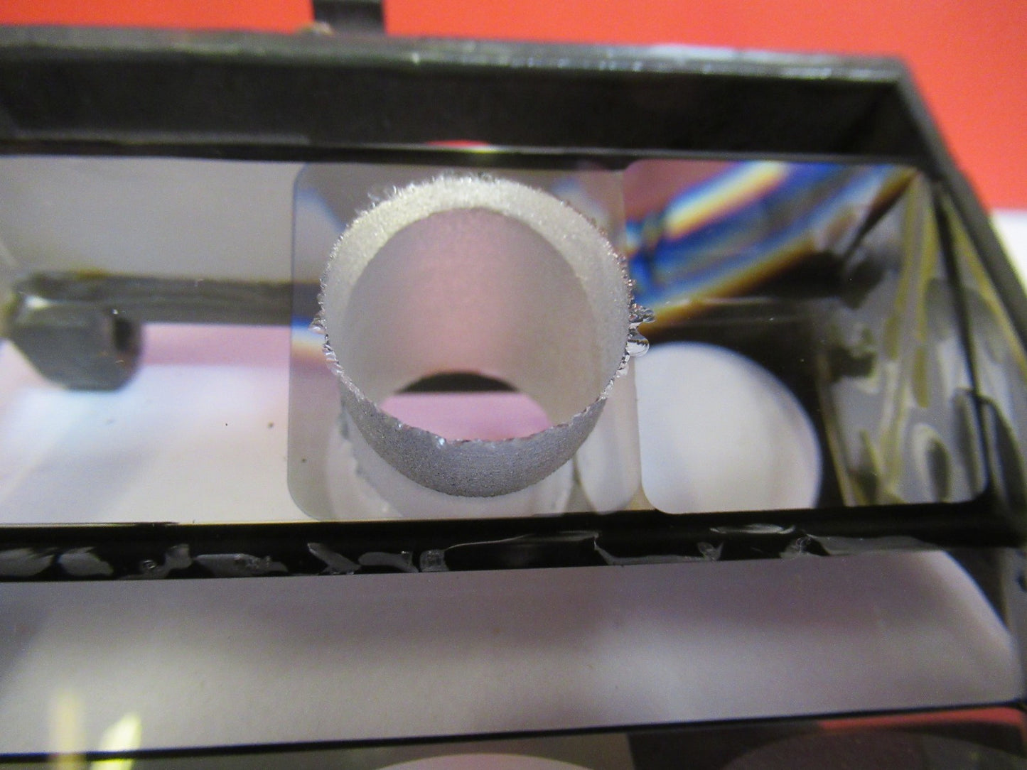 LEICA LEITZ GERMANY DMRB CUSTOM HEAD PRISM MICROSCOPE PART AS PICTURED T8-B-05