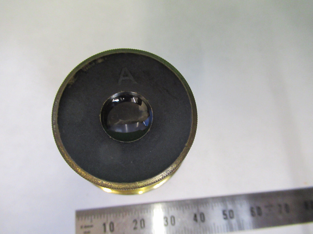 FOR PARTS ANTIQUE LONDON BRASS EYEPIECE LENS MICROSCOPE PART AS PICTURED X6-A-96