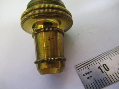ANTIQUE BRASS OBJECTIVE CARL ZEISS 1900 RARE OPTICS MICROSCOPE PART W3-C-33
