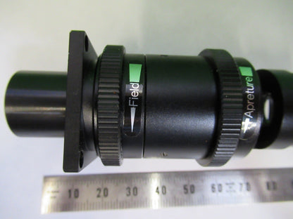 DOUBLE OPTICAL IRIS DIAPHRAGM OPTICS MICROSCOPE PART as pictured T3-C-04