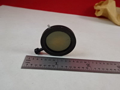 MICROSCOPE PART POLARIZER MOUNTED [burnt center] OPTICS AS IS BIN#P1-C-12