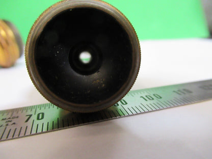 LOT OBJECTIVES BAUSCH LOMB ANTIQUE BRASS MICROSCOPE PART AS PICTURED W1-B-11