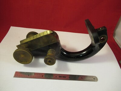 Antique Brass Limb Stage Spencer Lens Co. Buffalo Microscope Part