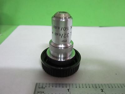Microscope Part Objective Ernst Leitz Germany Pol + Iris Utk 32X Optics Bn