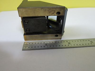 MICROSCOPE PART MOUNTED MIRROR [BRASS] ASSEMBLY OPTICS AS IS  BIN#U2-B-10