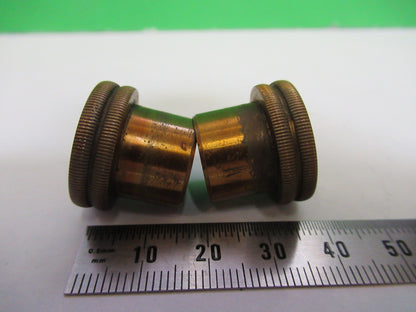 ANTIQUE BAUSCH LOMB BRASS KNOBS MICROADJUST MICROSCOPE PART AS PICTURED V1-A-17