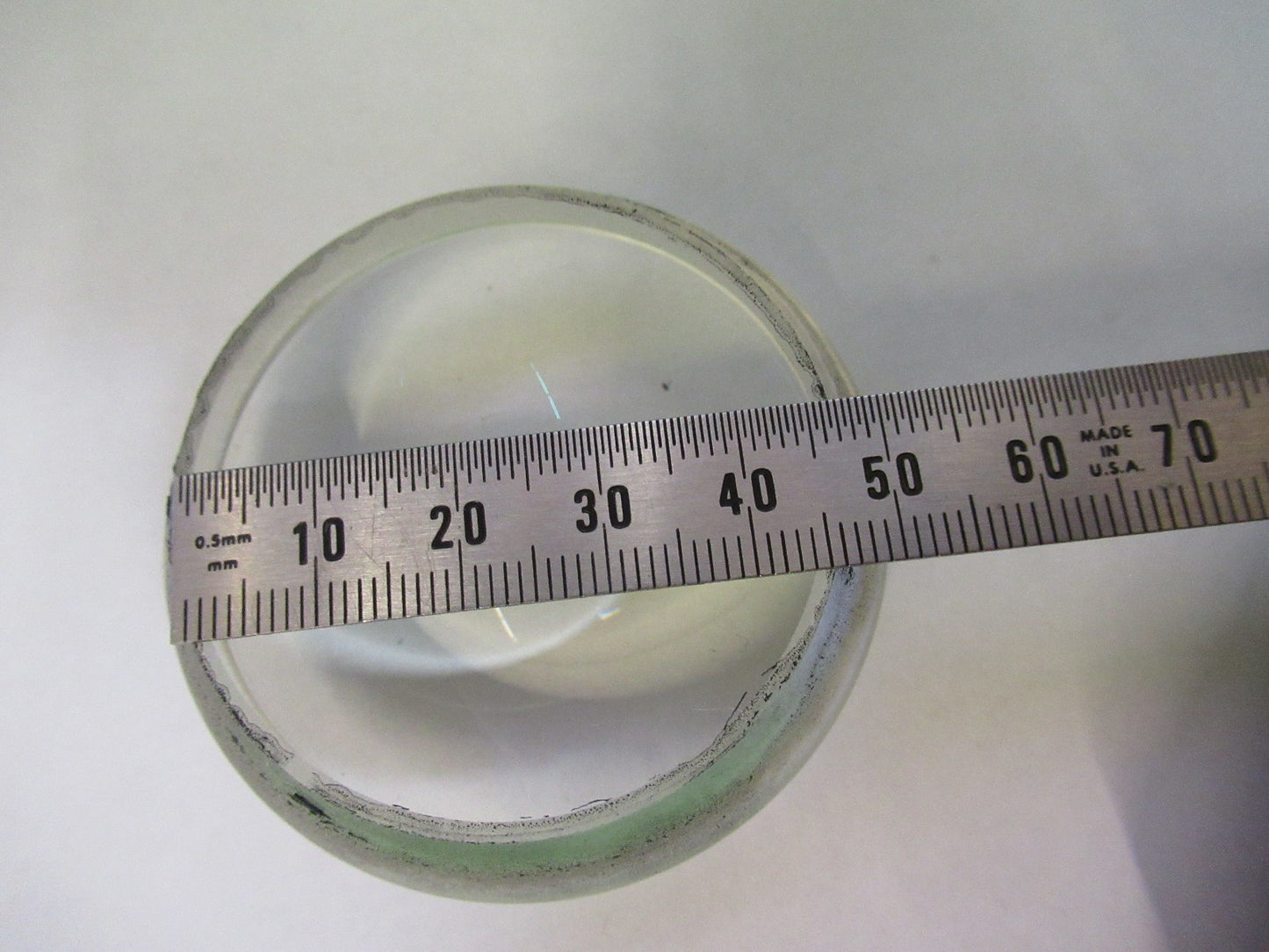 OPTICAL CONVEX CONCAVE LENS THICK GLASS MIL SPEC OPTICS AS PICTURED V3-A-07