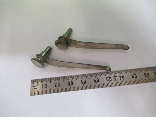 Spencer Lens Co. American Optical Co. Pair Clips Stage Microscope Part