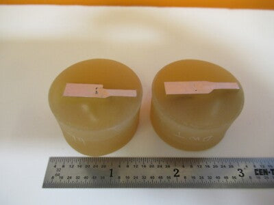 Lot 2 ea METALLOGRAPHIC METAL CROSS SECTION SPECIMEN MICROSCOPY SAMPLE &A7-A-18