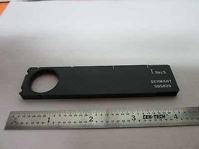 MICROSCOPE PART FILTER SLIDE OBJ.5 GERMANY 505020 OPTICS BIN#B1-R-18