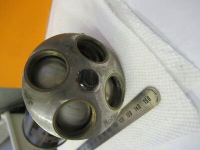 Antique Carl Zeiss AG Brass Tubus + Nosepiece Microscope Part