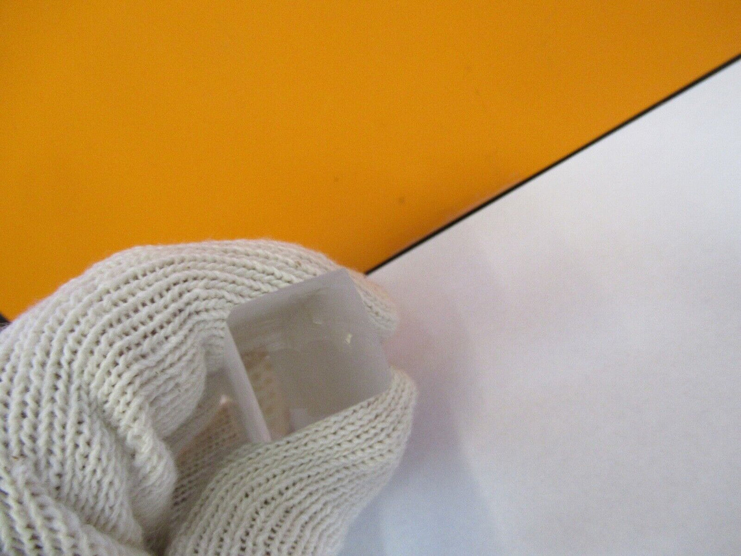 OPTICAL LONG BI CONVEX BAR GLASS LENS RARE LASER OPTICS AS PICTURED &27-A-55