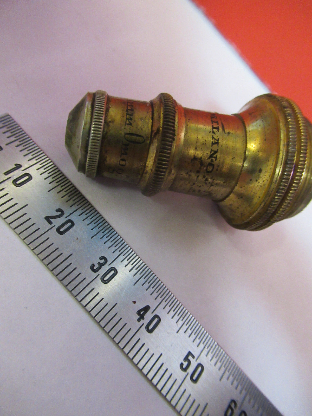 Antique Brass Koristka Italy Objective 8 Microscope Part