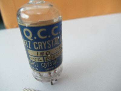 QUARTZ CRYSTAL FREQUENCY CONTROL Q.C.C. UK GLASS PACKAGE AS PICTURED &F2-A-91