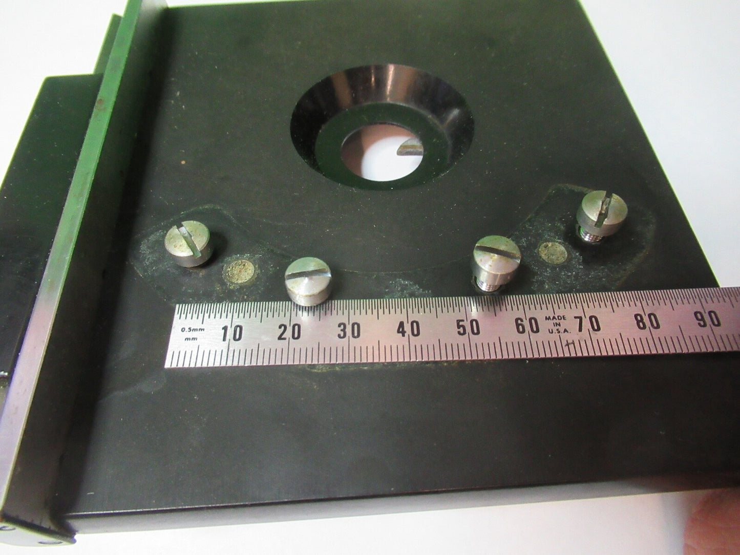 ANTIQUE BAUSCH LOMB XY STAGE TABLE MICROSCOPE PART AS PICTURED S2-B-106