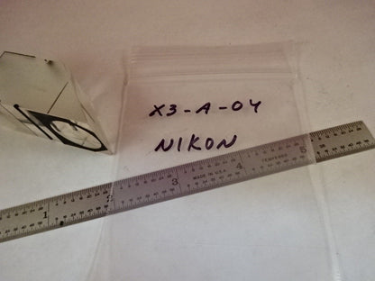 MICROSCOPE PART NIKON JAPAN GLASS PRISM OPTICS  AS IS #X3-A-04