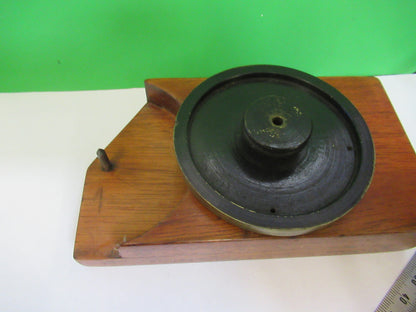 ANTIQUE BAUSCH LOMB STAGE ROTARY TABLE RARE  MICROSCOPE PART AS PICTURED Z7-A-18