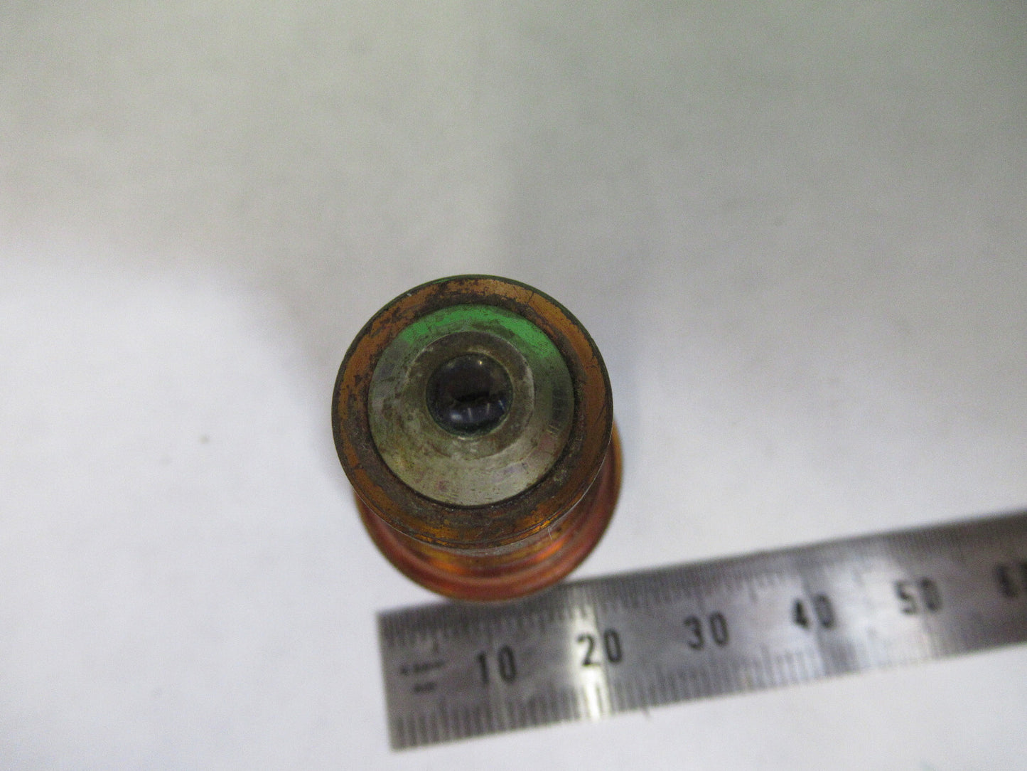 ANTIQUE BAUSCH LOMB BRASS OBJECTIVE 10X MICROSCOPE PART AS PICTURED S7-A-28