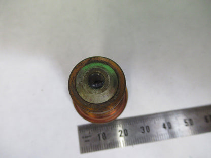 ANTIQUE BAUSCH LOMB BRASS OBJECTIVE 10X MICROSCOPE PART AS PICTURED S7-A-28