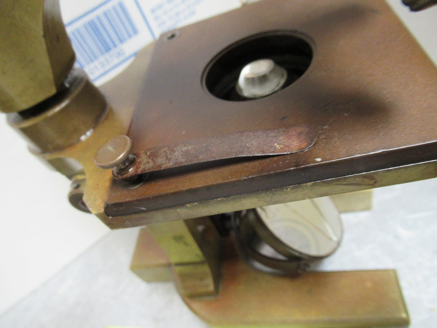 FOR PARTS OR REPAIR ANTIQUE GERMAN  MICROSCOPE PAUL WAECHTER circa 1850 LOB