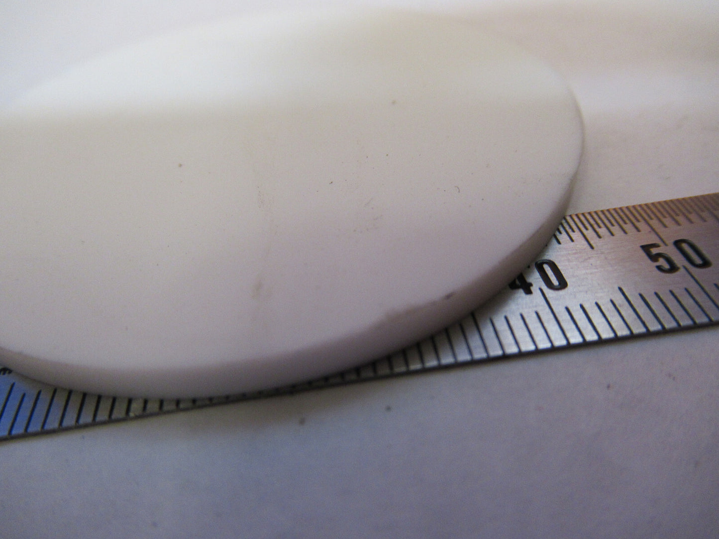 SAMPLE THICK ALUMINA DISC STAGE OR OPAQUE OPTICS AS PICTURED  Y2-A-95