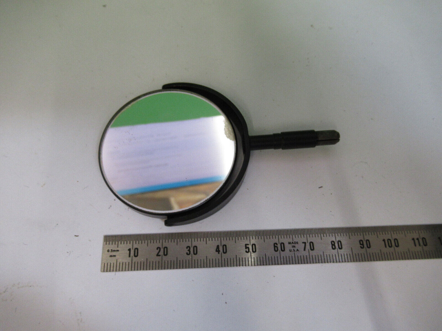 ANTIQUE BAUSCH LOMB OPTICS MIRROR ASSEMBLY MICROSCOPE PART AS PICTURED X5-A-19