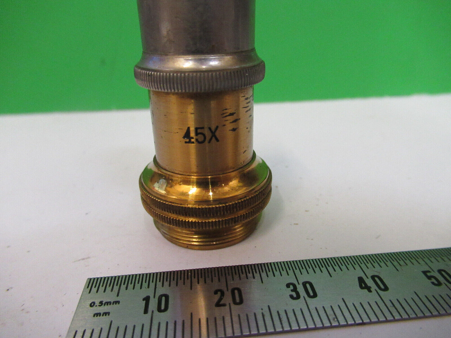 ANTIQUE LEITZ GERMANY OBJECTIVE 45X LENS 6L MICROSCOPE PART AS PICTURED X5-A-29