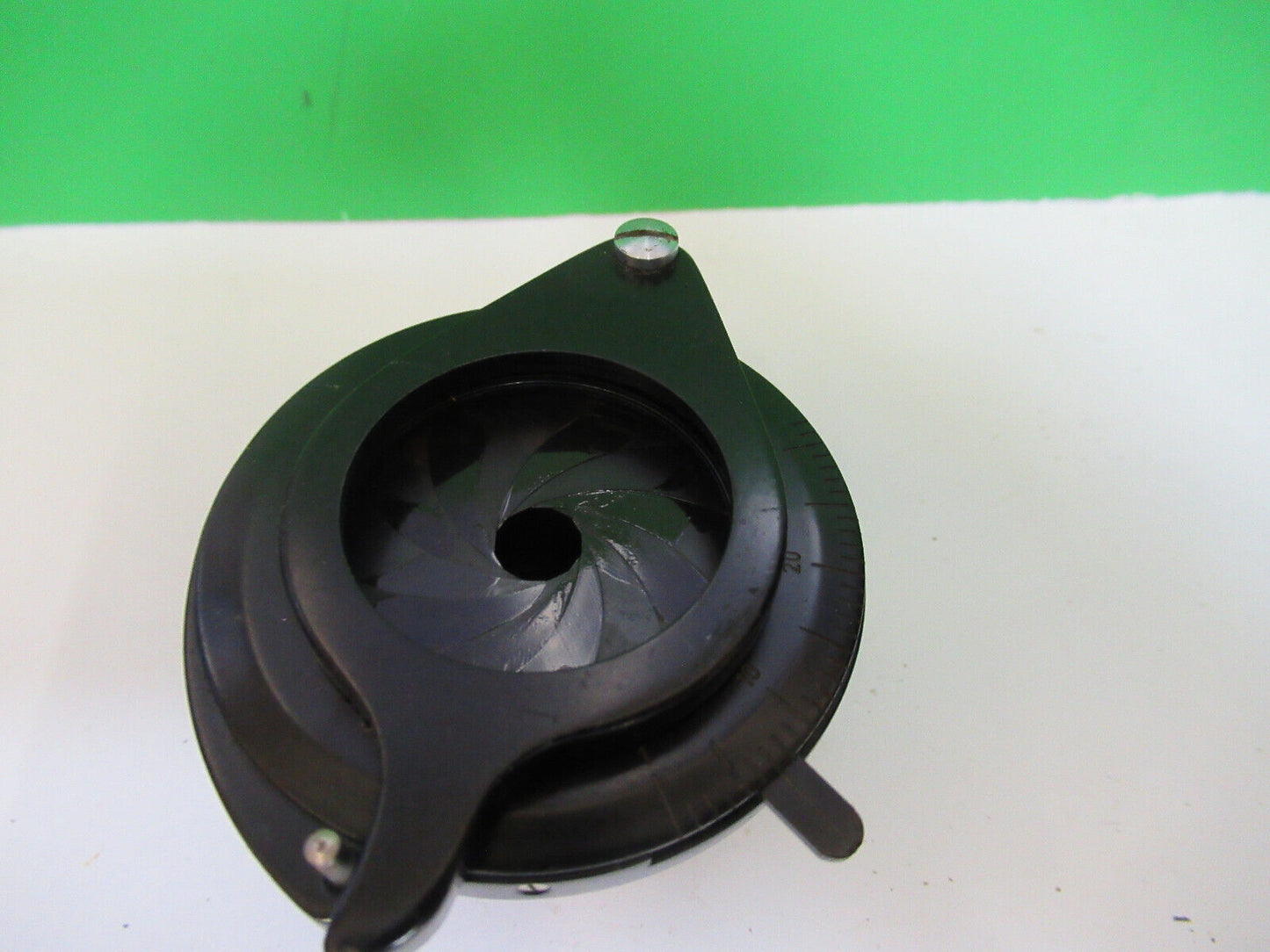 ANTIQUE GALILEO ITALY CONDENSER + IRIS OPTIC MICROSCOPE PART AS PICTURED X5-A-16