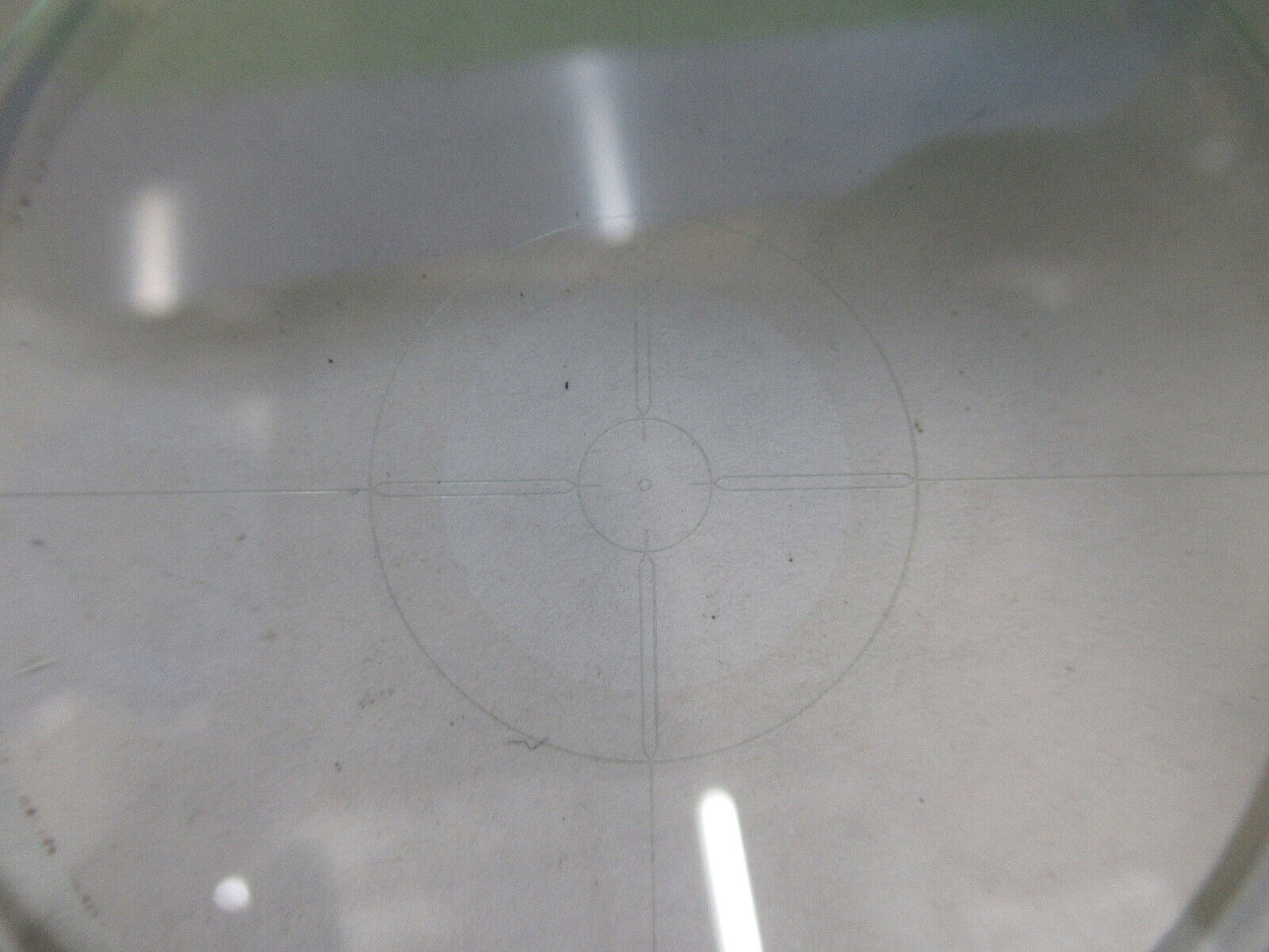 OPTICAL MIL SPEC CROSS TARGET WINDOW RETICLE LASER OPTICS AS PICTURED X7-A-49