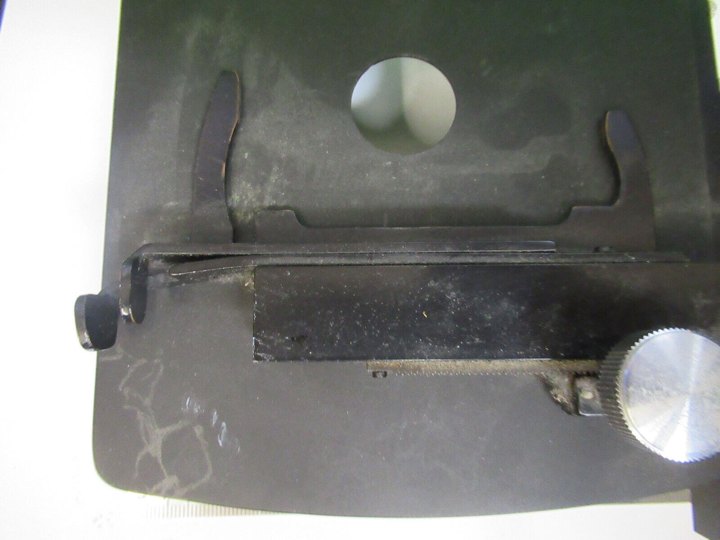 BAUSCH LOMB XY STAGE TABLE ANTIQUE MICROSCOPE PART AS PICTURED X5-A-14