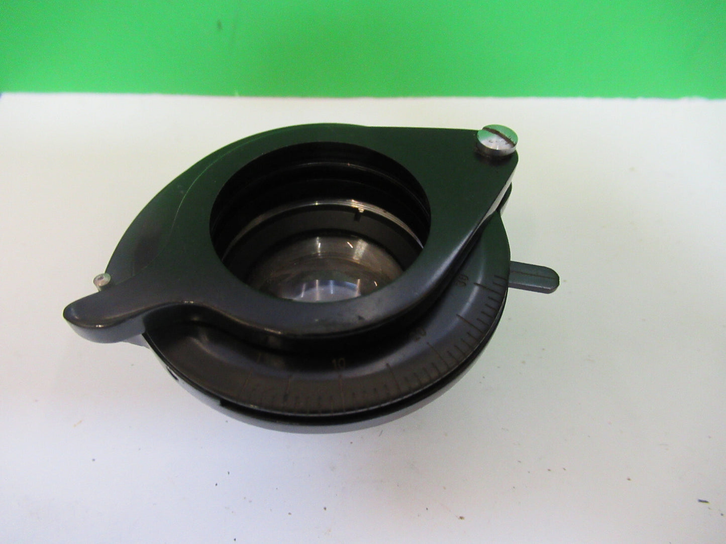 ANTIQUE GALILEO ITALY CONDENSER + IRIS OPTIC MICROSCOPE PART AS PICTURED X5-A-16