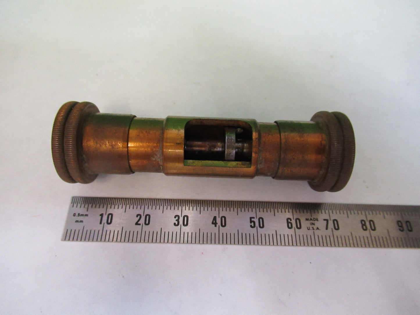 ANTIQUE BRASS BAUSCH LOMB SET OF KNOBS MICROSCOPE PART AS PICTURED X7-A-53