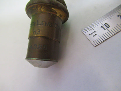 ANTIQUE BRASS BAUSCH LOMB OBJECTIVE 10X MICROSCOPE PART AS PICTURED G8-A-43