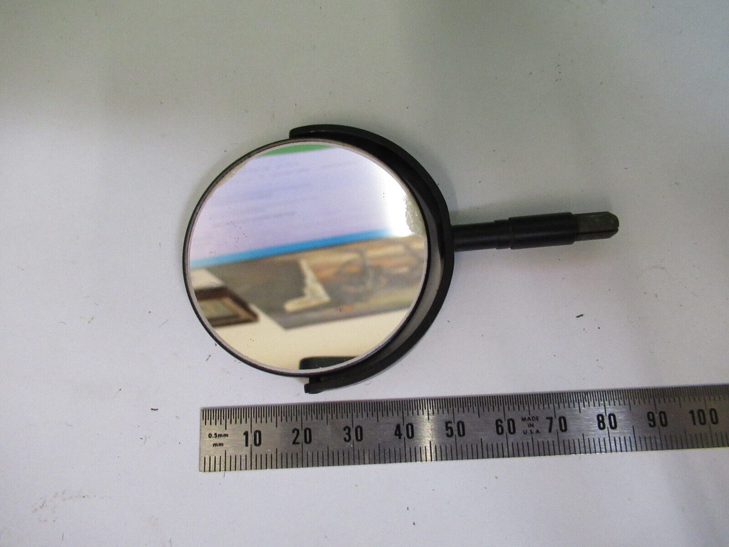 ANTIQUE BAUSCH LOMB OPTICS MIRROR ASSEMBLY MICROSCOPE PART AS PICTURED X5-A-19