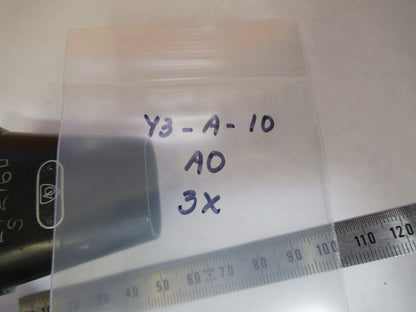 AMERICAN OPTICS AO OBJECTIVE 3X STEREO MICROSCOPE PART AS PICTURED &Y3-A-10