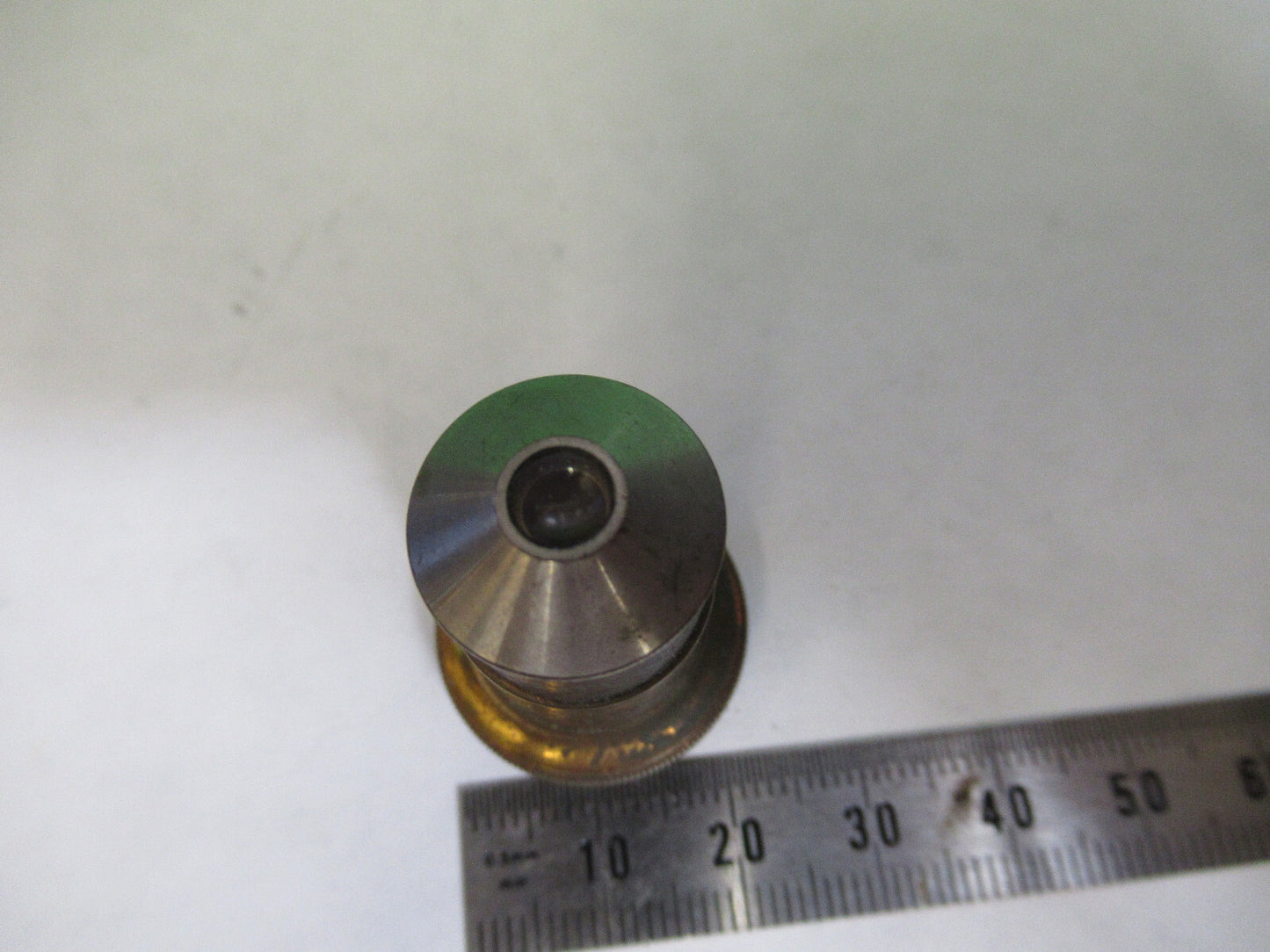 ANTIQUE BRASS BAUSCH LOMB OBJECTIVE 10X MICROSCOPE PART AS PICTURED G8-A-43