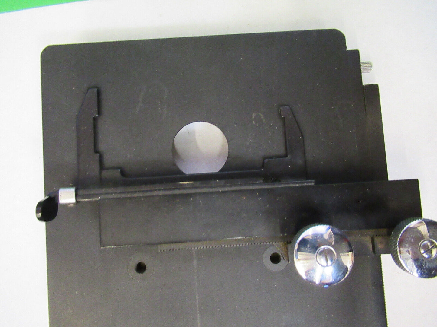 AO SPENCER XY STAGE CLIPS TABLE MICROSCOPE PART AS PICTURED X9-B-80