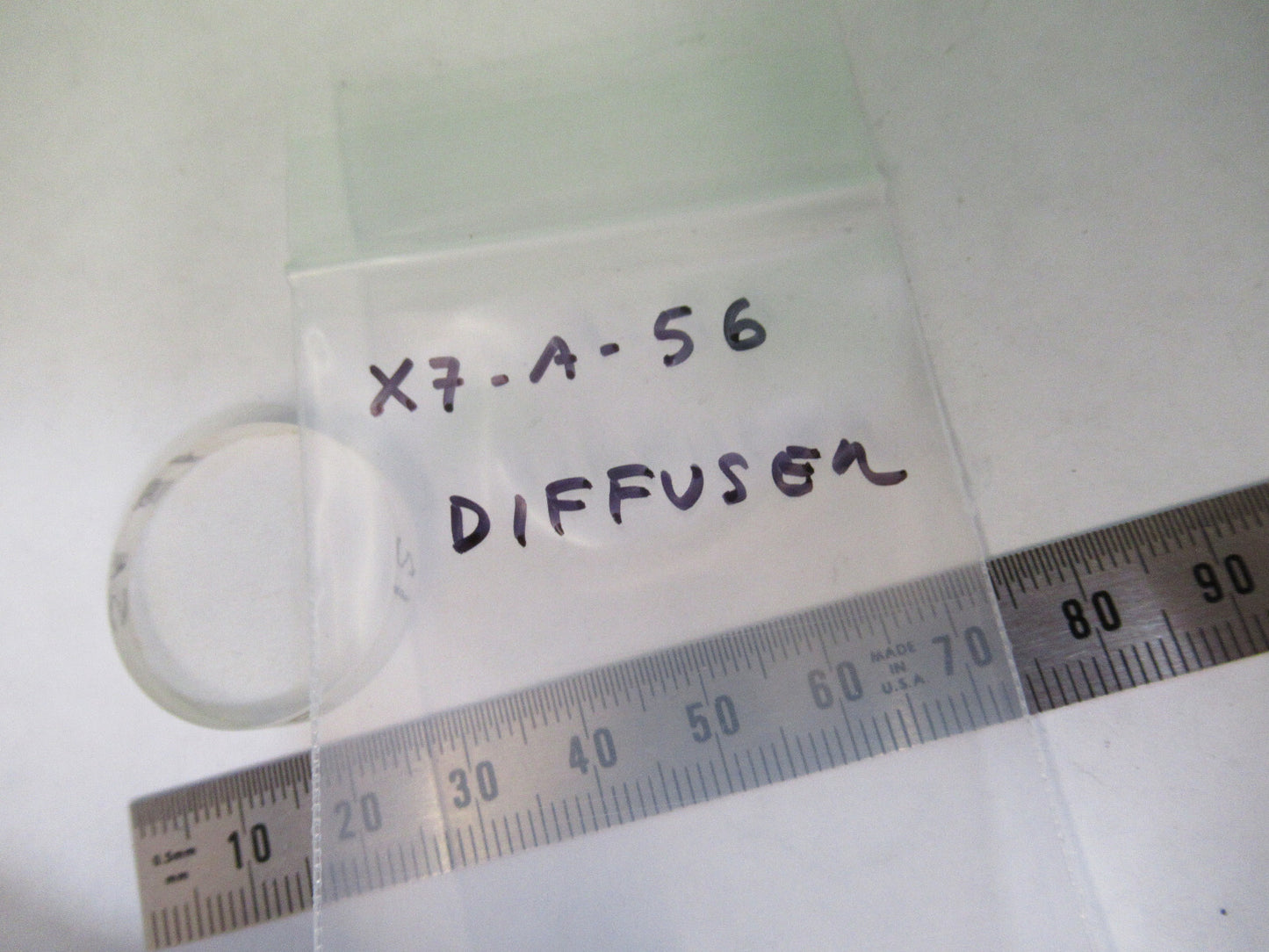 OPTICAL FILTER DIFFUSER FROSTED AND POLISHED SIDES OPTICS AS PICTURED X7-A-56