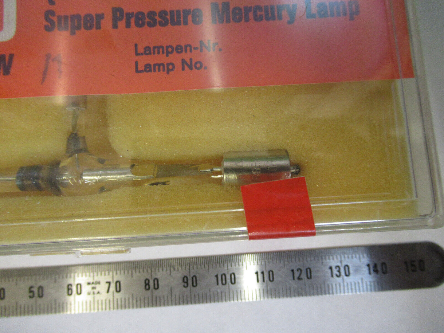 OSRAM HBO 100 W/1  HIGH PRESSURE LAMP MICROSCOPE PART AS PICTURED G8-A-52