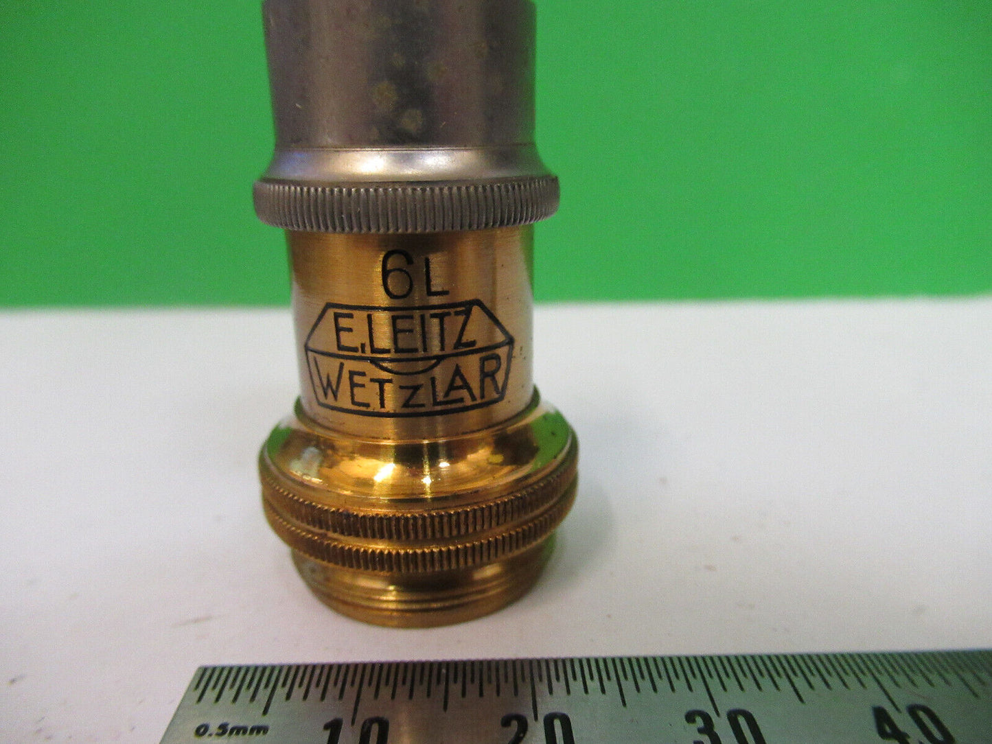 ANTIQUE LEITZ GERMANY OBJECTIVE 45X LENS 6L MICROSCOPE PART AS PICTURED X5-A-29