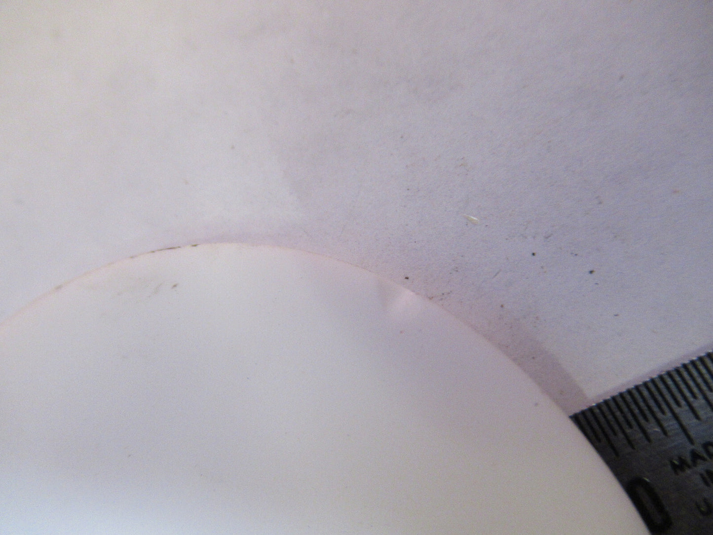 SAMPLE THICK ALUMINA DISC STAGE OR OPAQUE OPTICS AS PICTURED  Y2-A-95